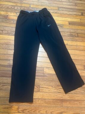 Nike Black Track Pants with White Swoosh